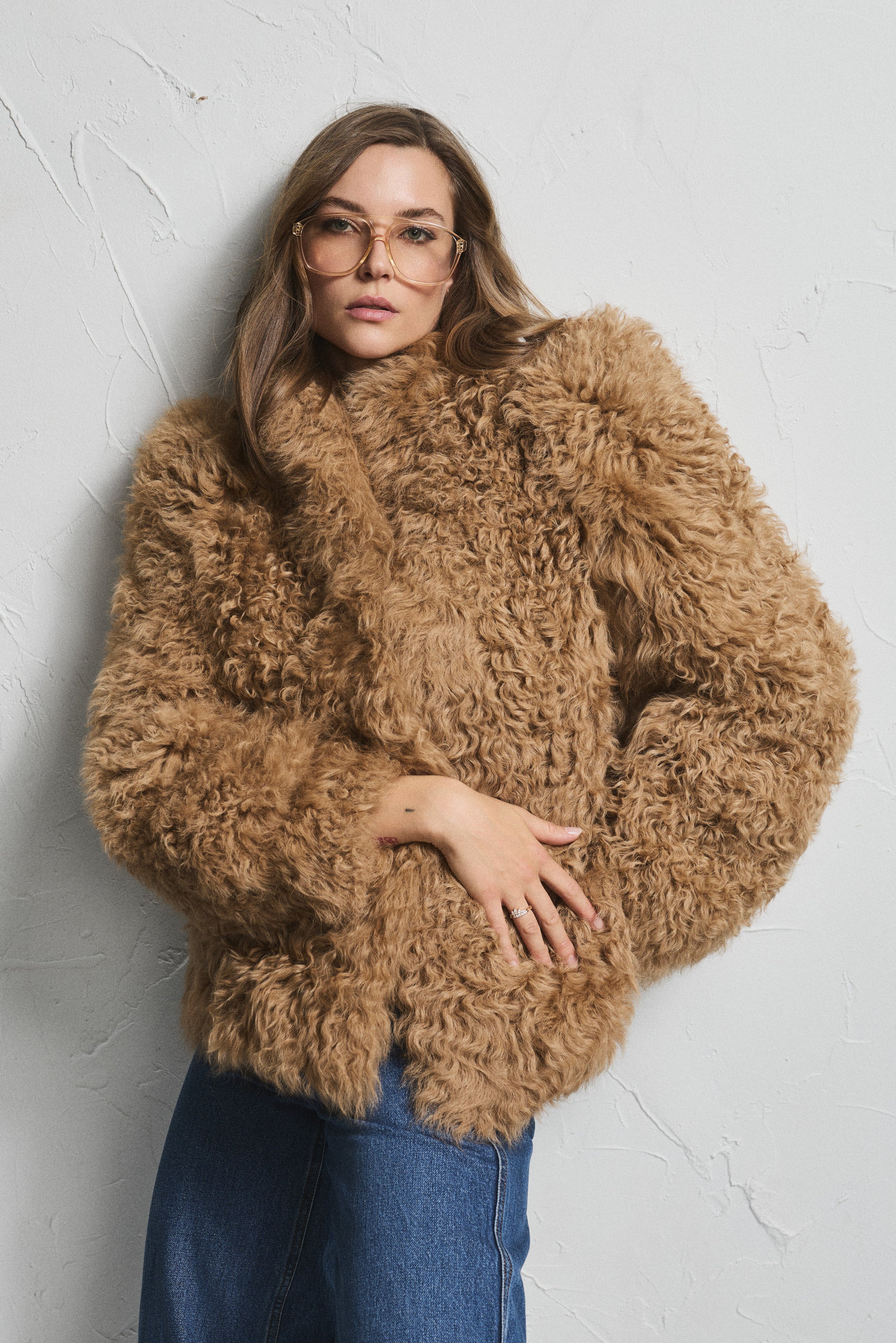 Camden | Beige Shearling Jacket | AW26 | Pia Tjelta Studio