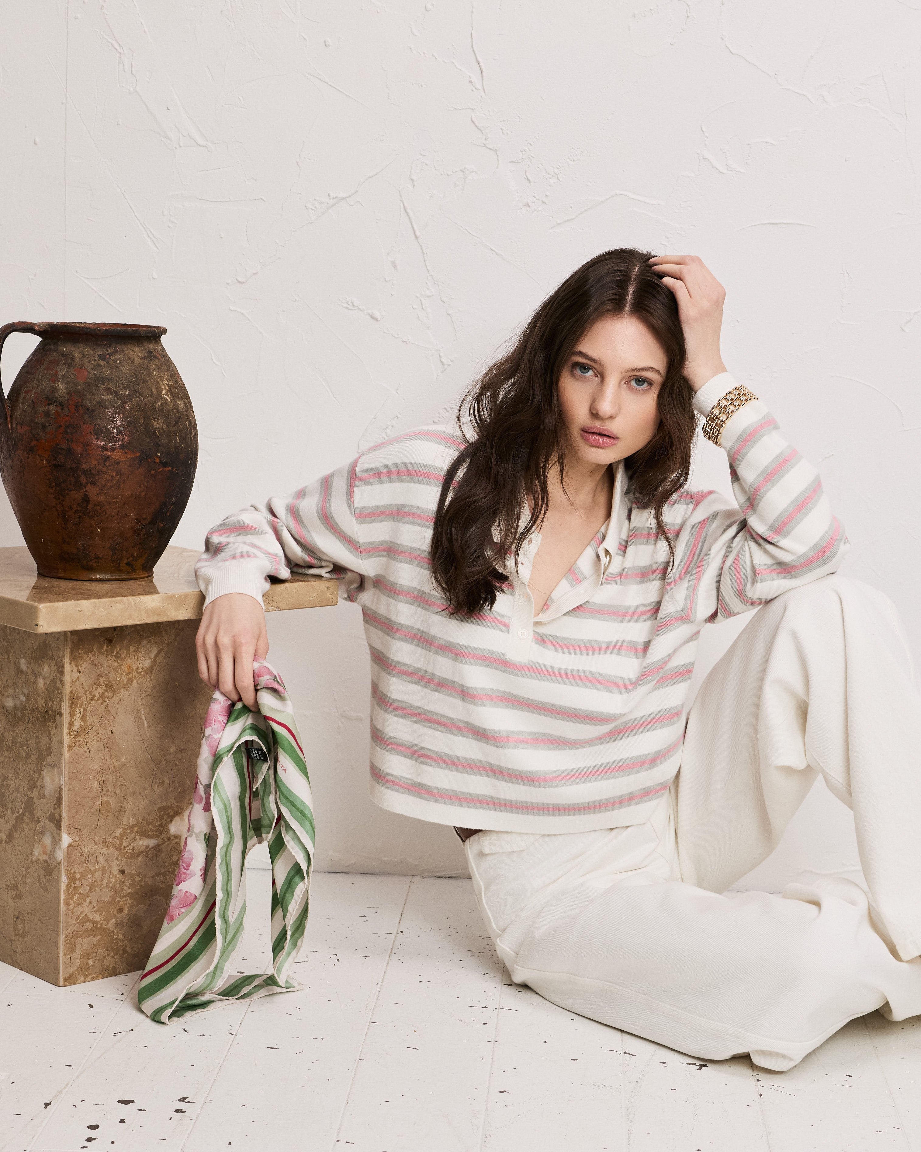 Betty Green Silk Scarf | Pia Tjelta Studio