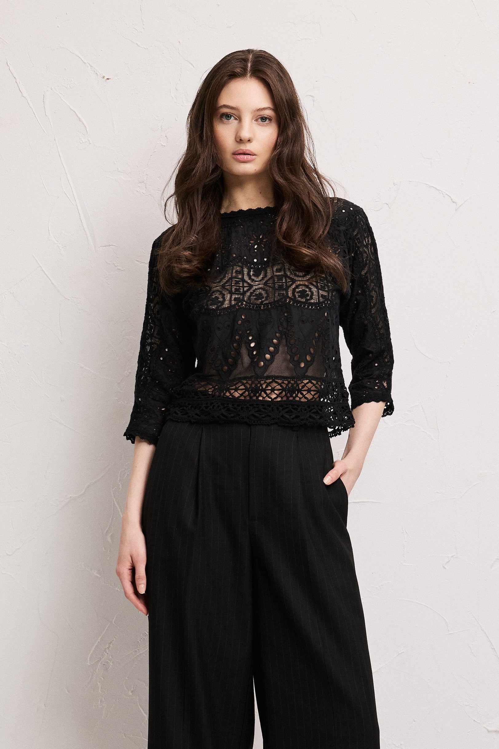 Phoenix Lace Top Black | Pia Tjelta Studio SS26