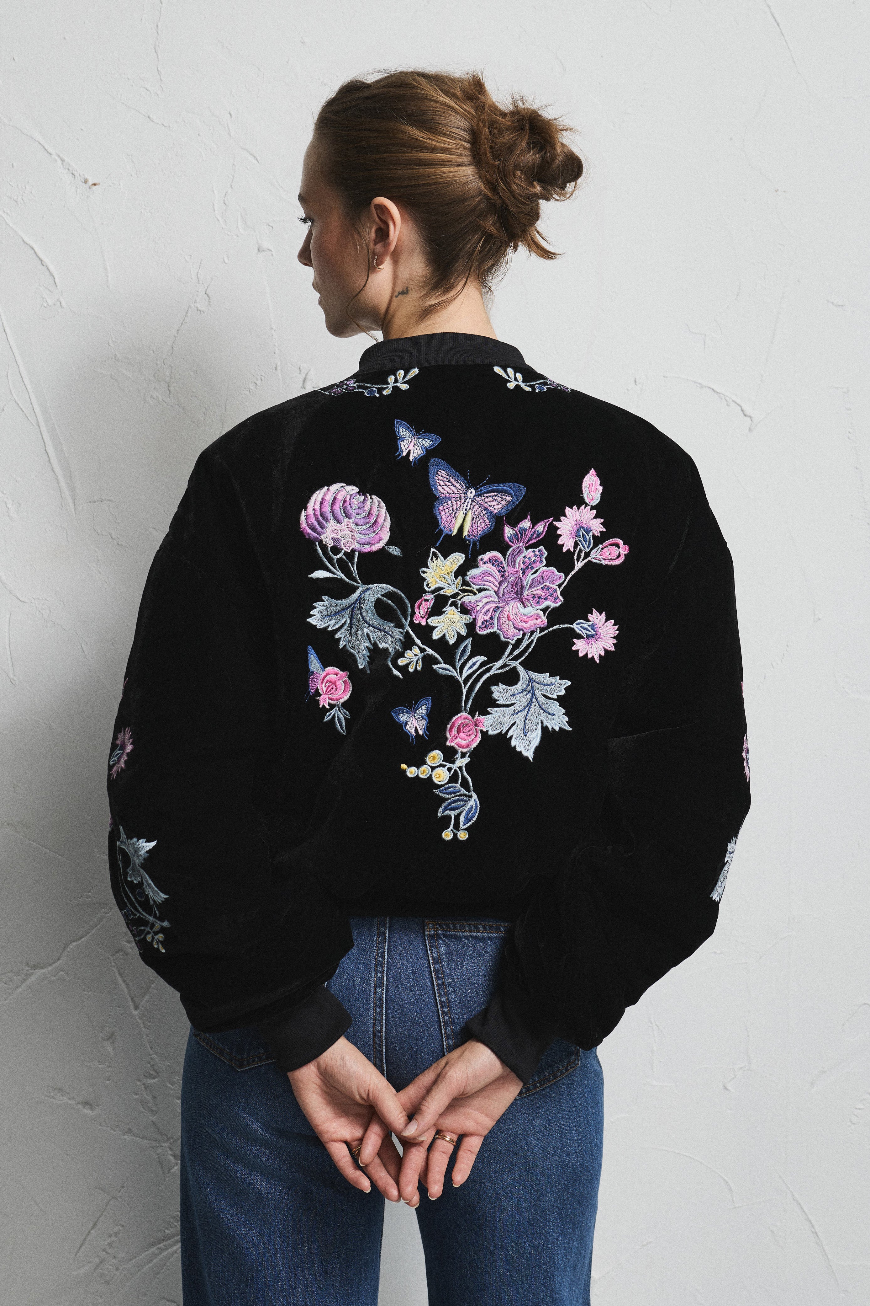 Ben | Embroidered Velvet Bomber Jacket | Pia Tjelta Studio