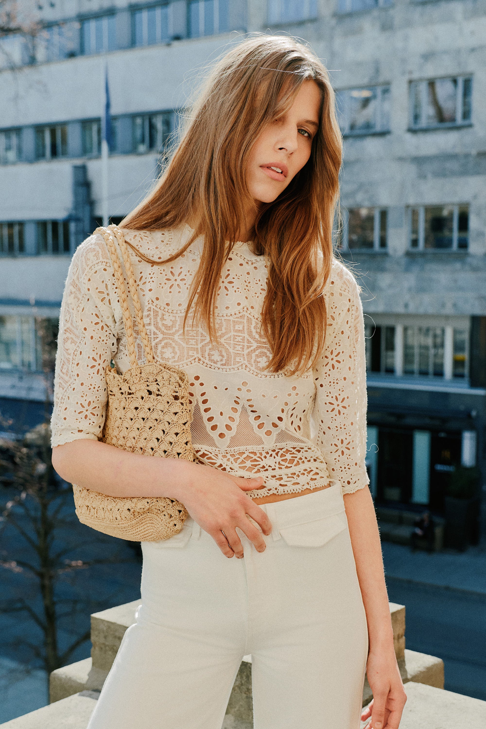Phoenix Lace Top White | Pia Tjelta Studio SS26