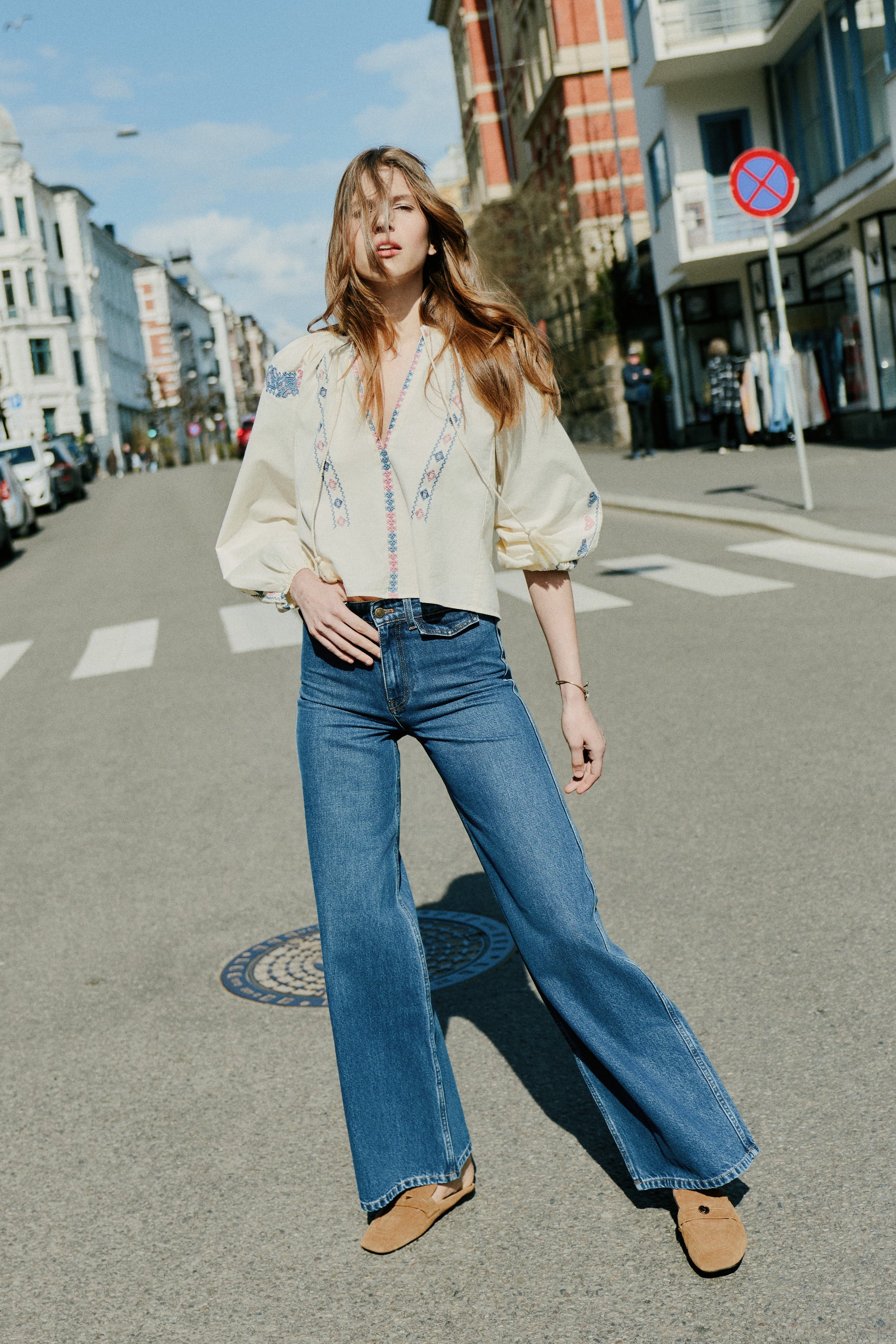 Saint Embroidered Cotton Blouse | Pia Tjelta Studio