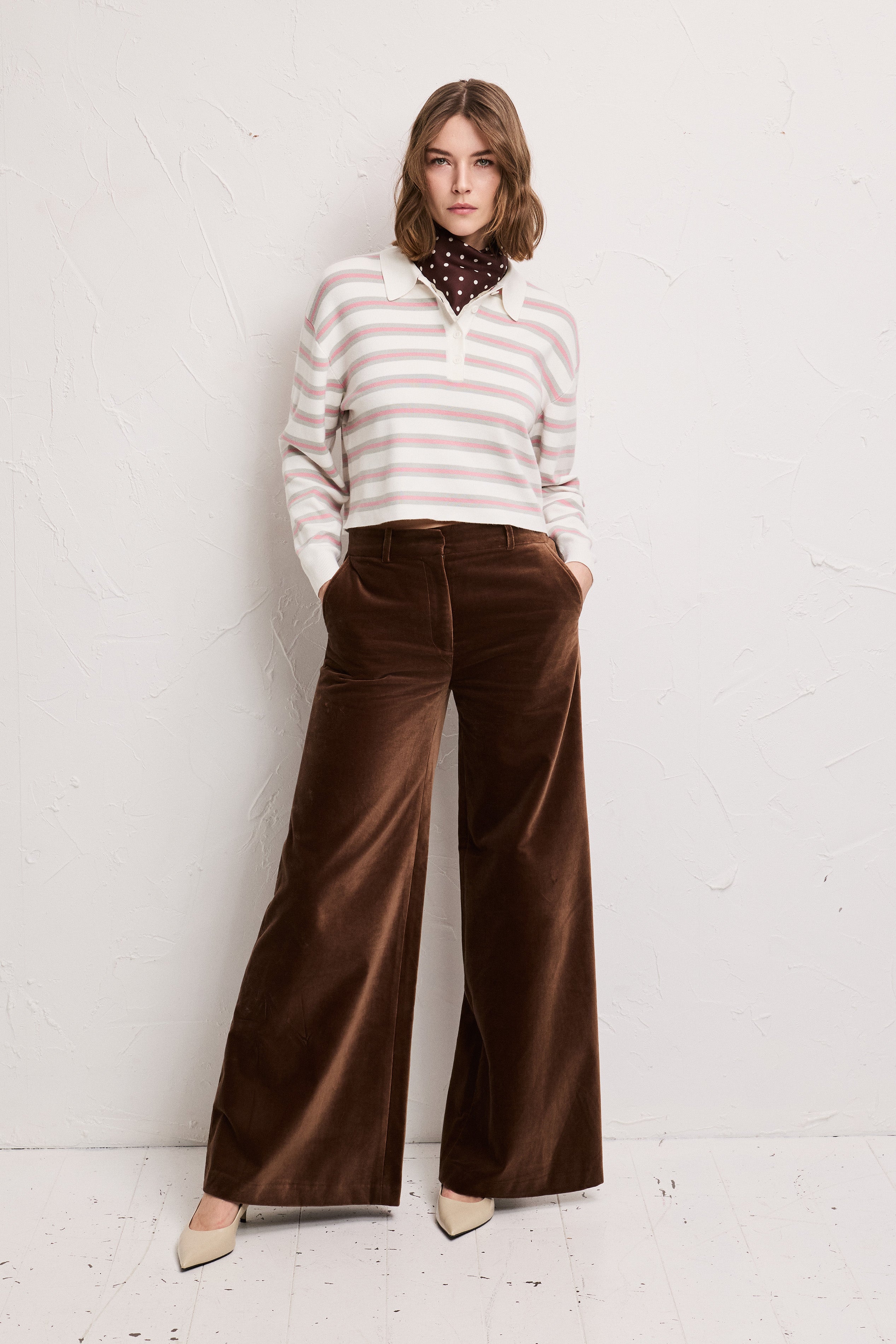 Madison Velvet Suit Trousers – Brown Velvet Tailored Pants | Pia
