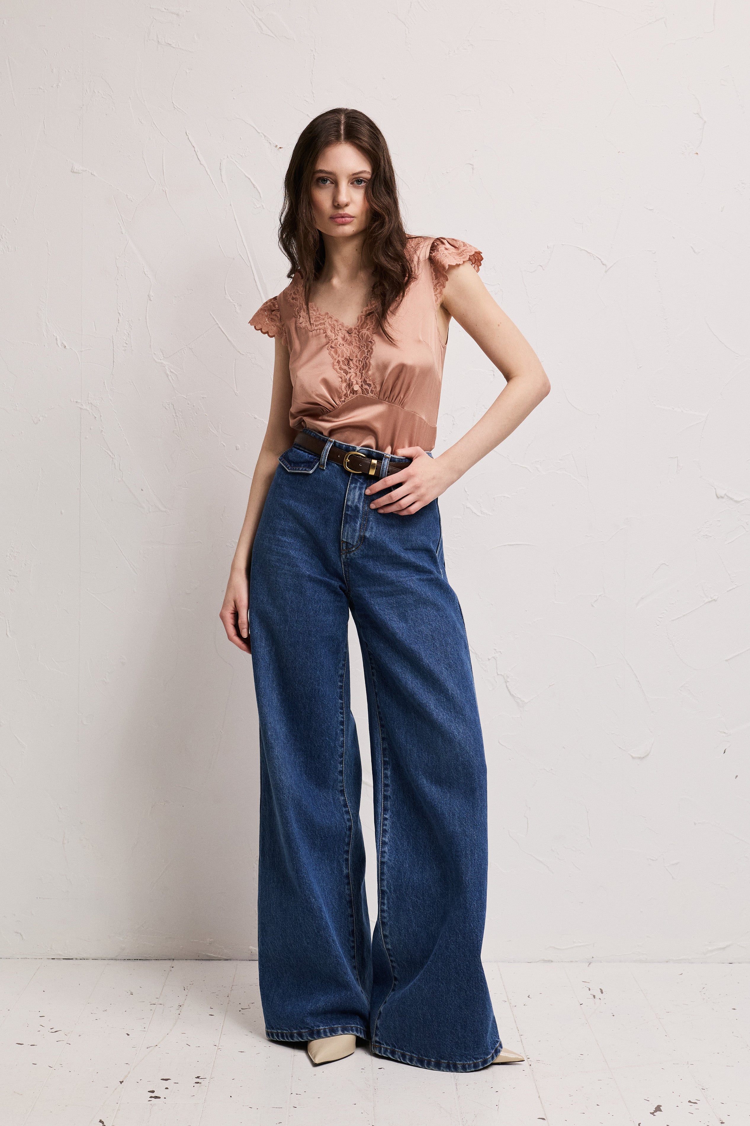 Nicole Blue High-Waisted Jeans | Wide Leg Denim | Pia Tjelta Studio