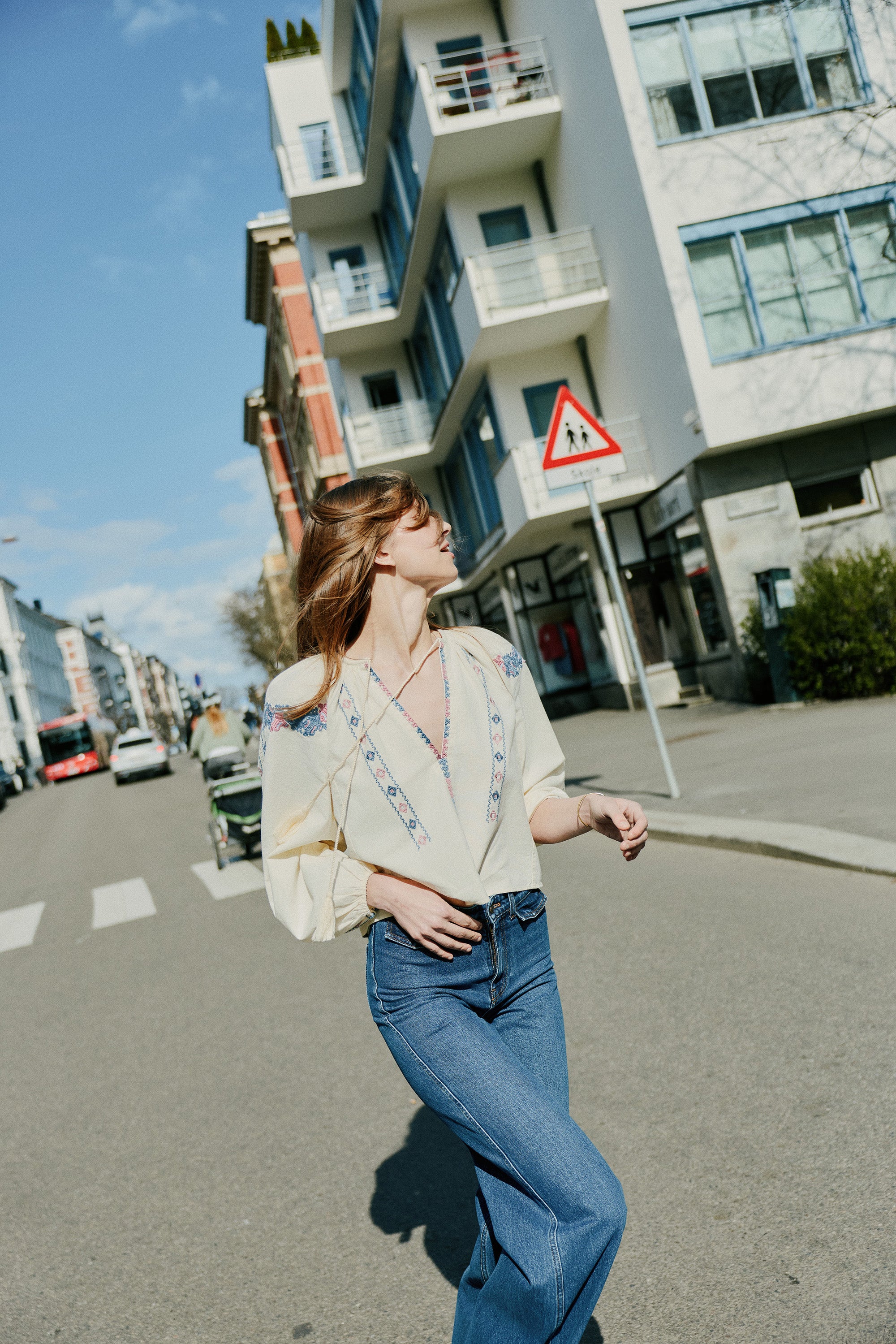 Saint Embroidered Cotton Blouse | Pia Tjelta Studio