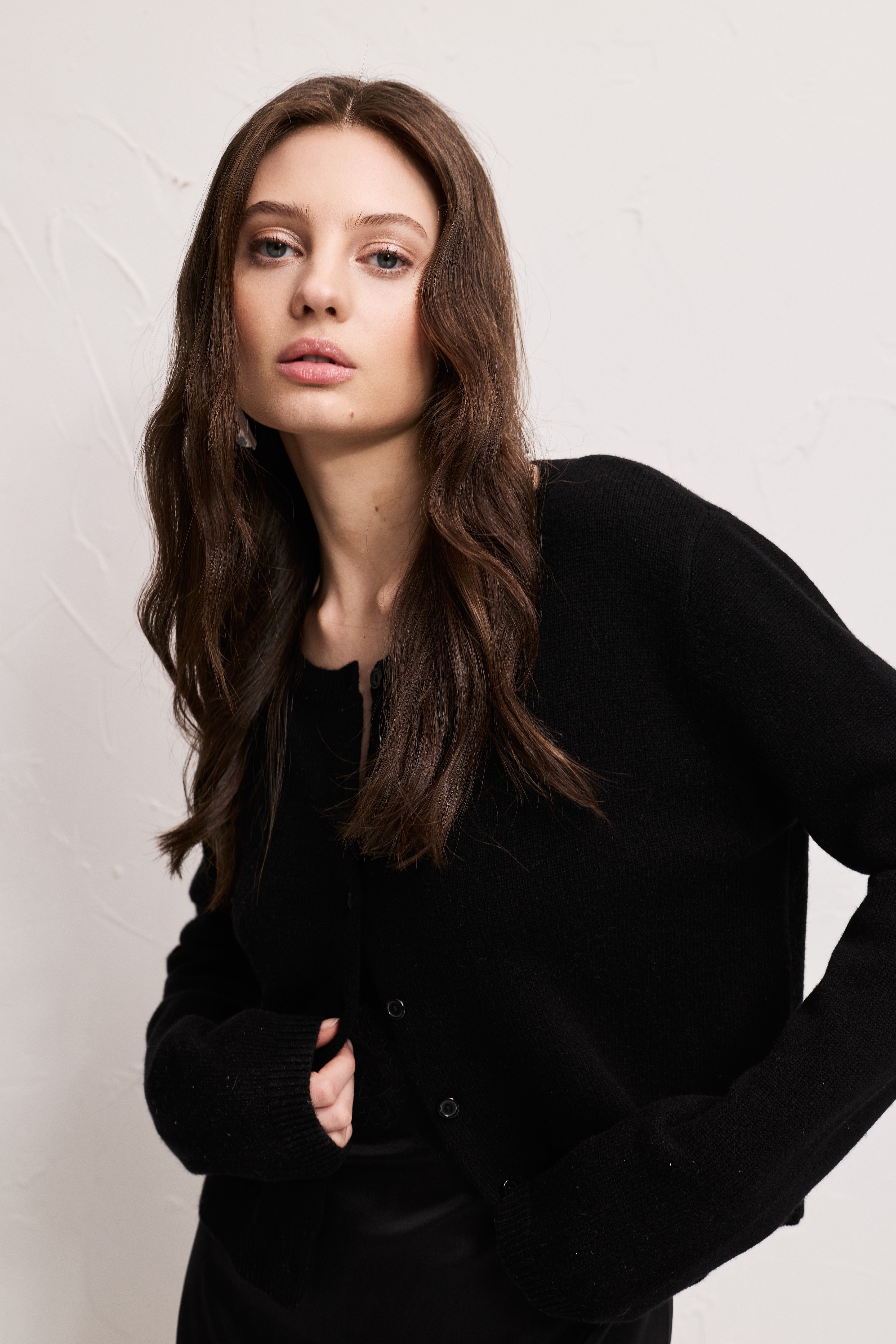 Astrid Black Merino Wool Cardigan | Pia Tjelta Studio
