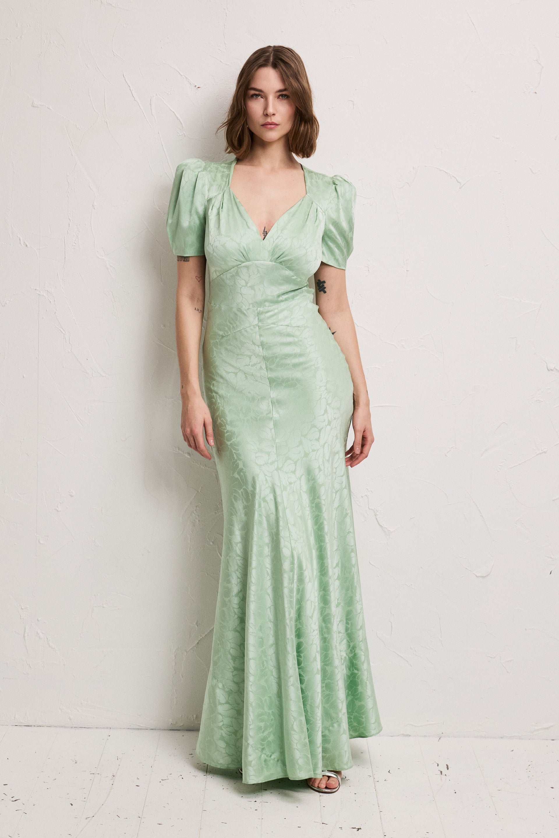 Leslie Jacquard Silk Dress
