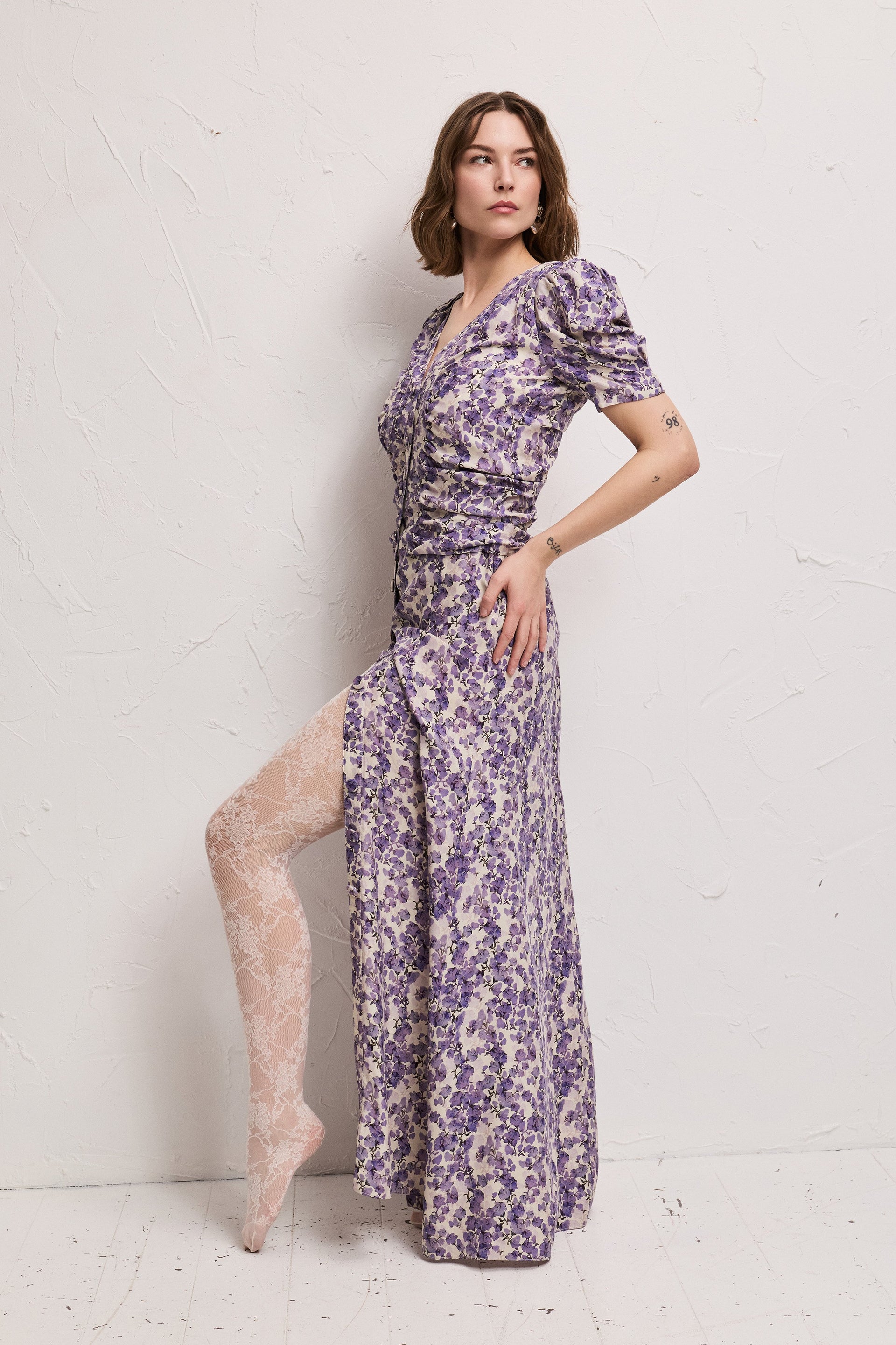 strapless open back dress Peyton Agnes Floral Maxi Dress in Lavender | SS26 Her Legacy 2.0
