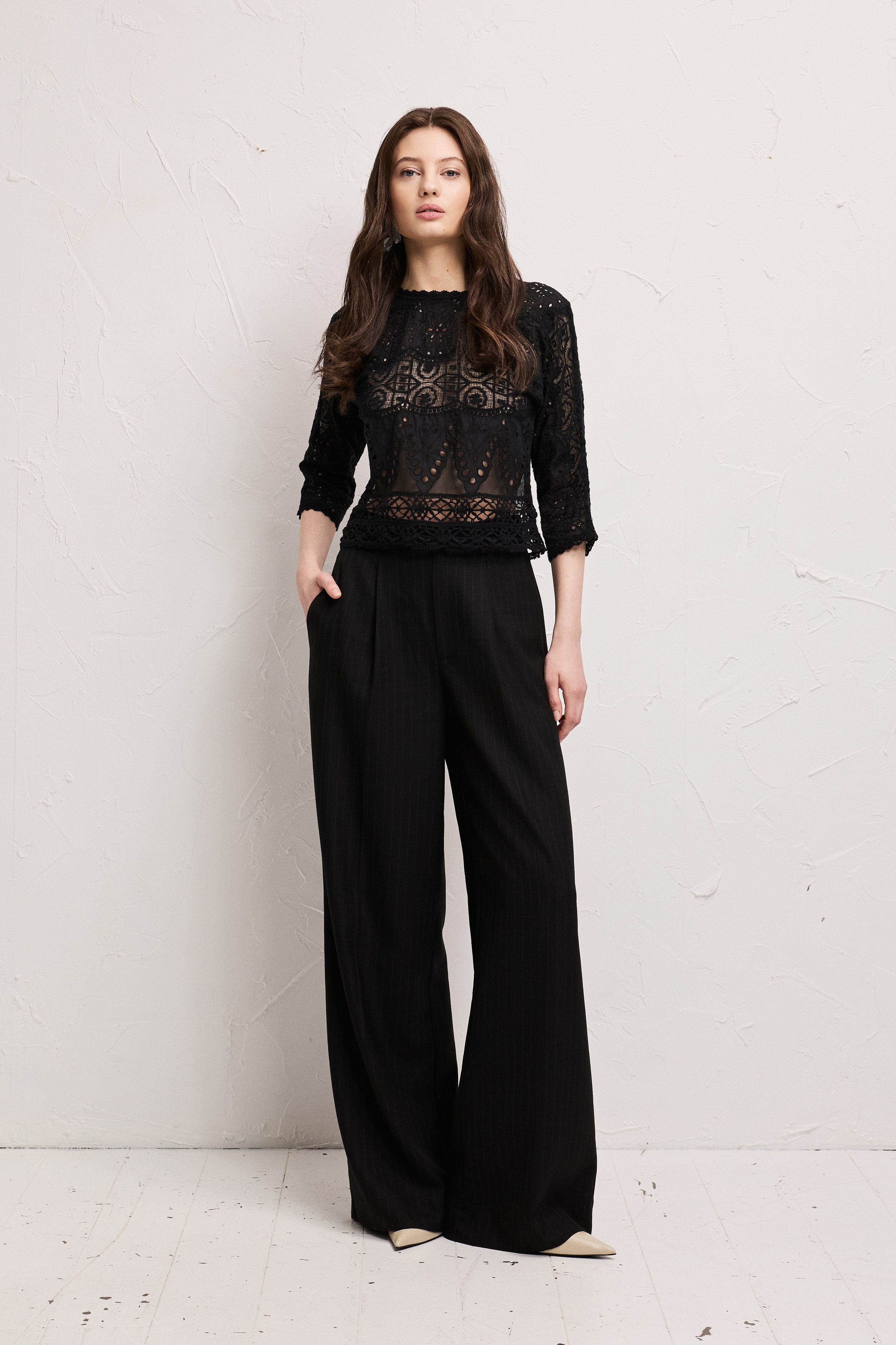 Phoenix Lace Top Black | Pia Tjelta Studio SS26